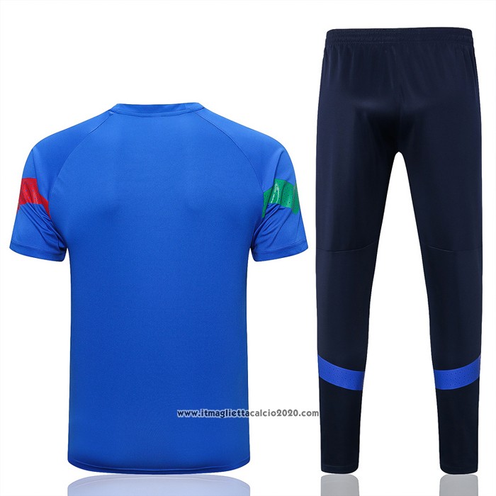 Tuta da Track Italia Manica Corta 2022 2023 Blu